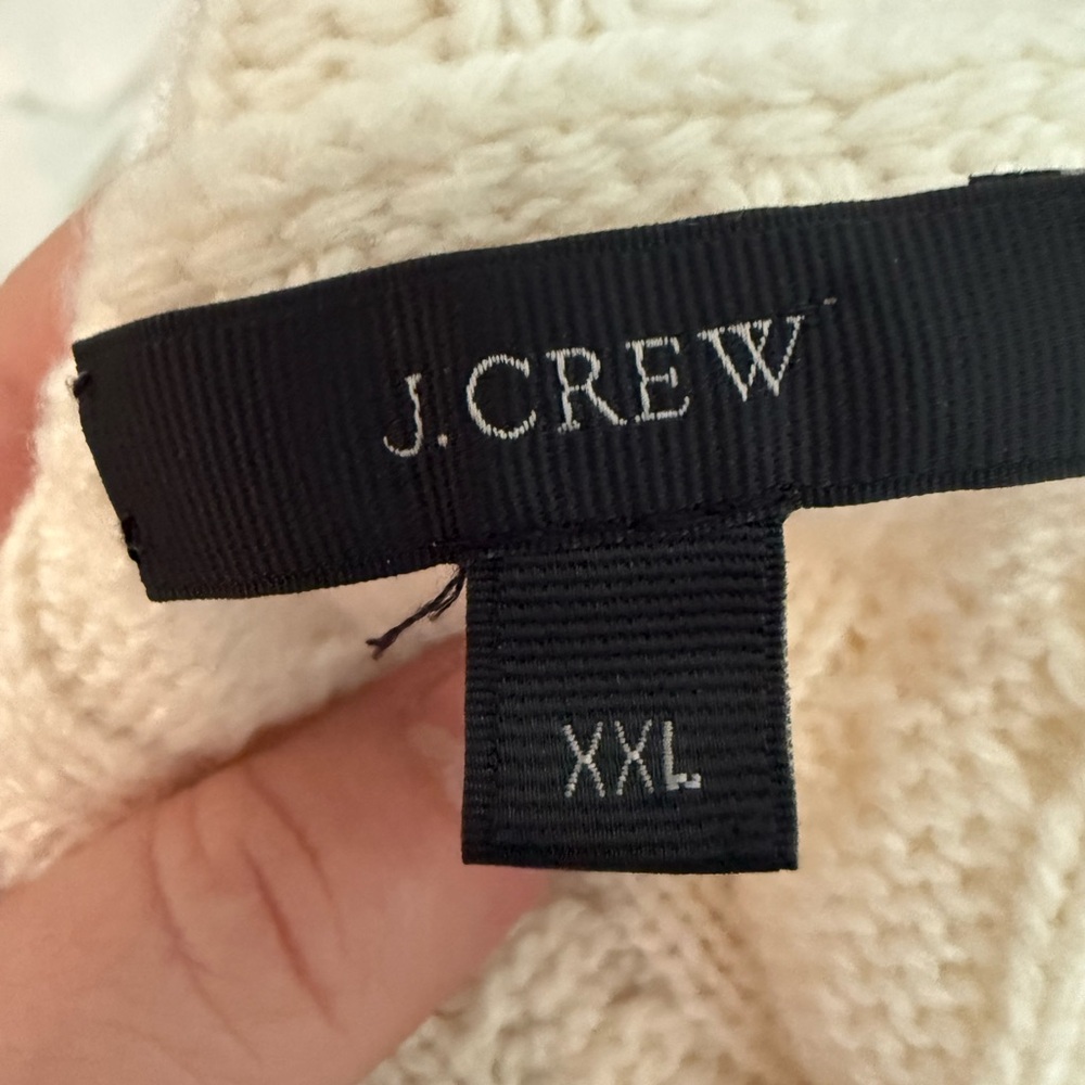 J. Crew Off-White wool Knit Sweater XXL